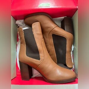 TED BAKER London Daphina Women's Boots Tan Leather Heeled Ankle Chelsea …